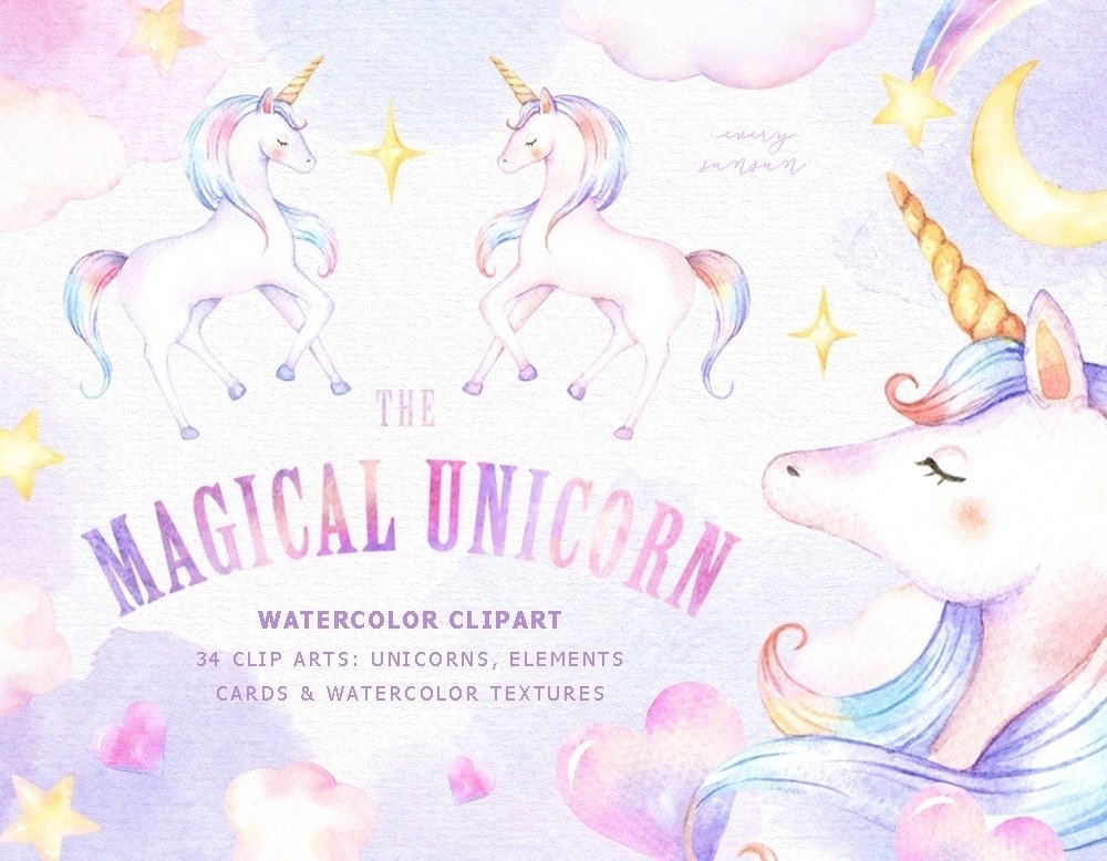 The Magical Unicorn Kit Digital Unicórnio Mágico - Imagem 1