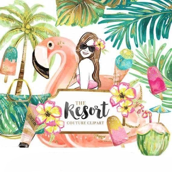 The Resort Clipart Kit Digital Resort Noivinha - Imagem 1