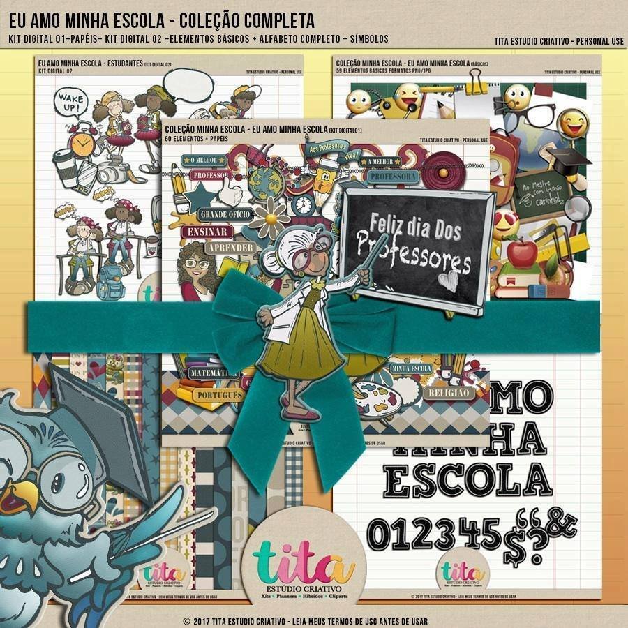Tita_EuAmoMEscola_Coleção Kit Digital Eu Amo Minha Escola - Imagem 1