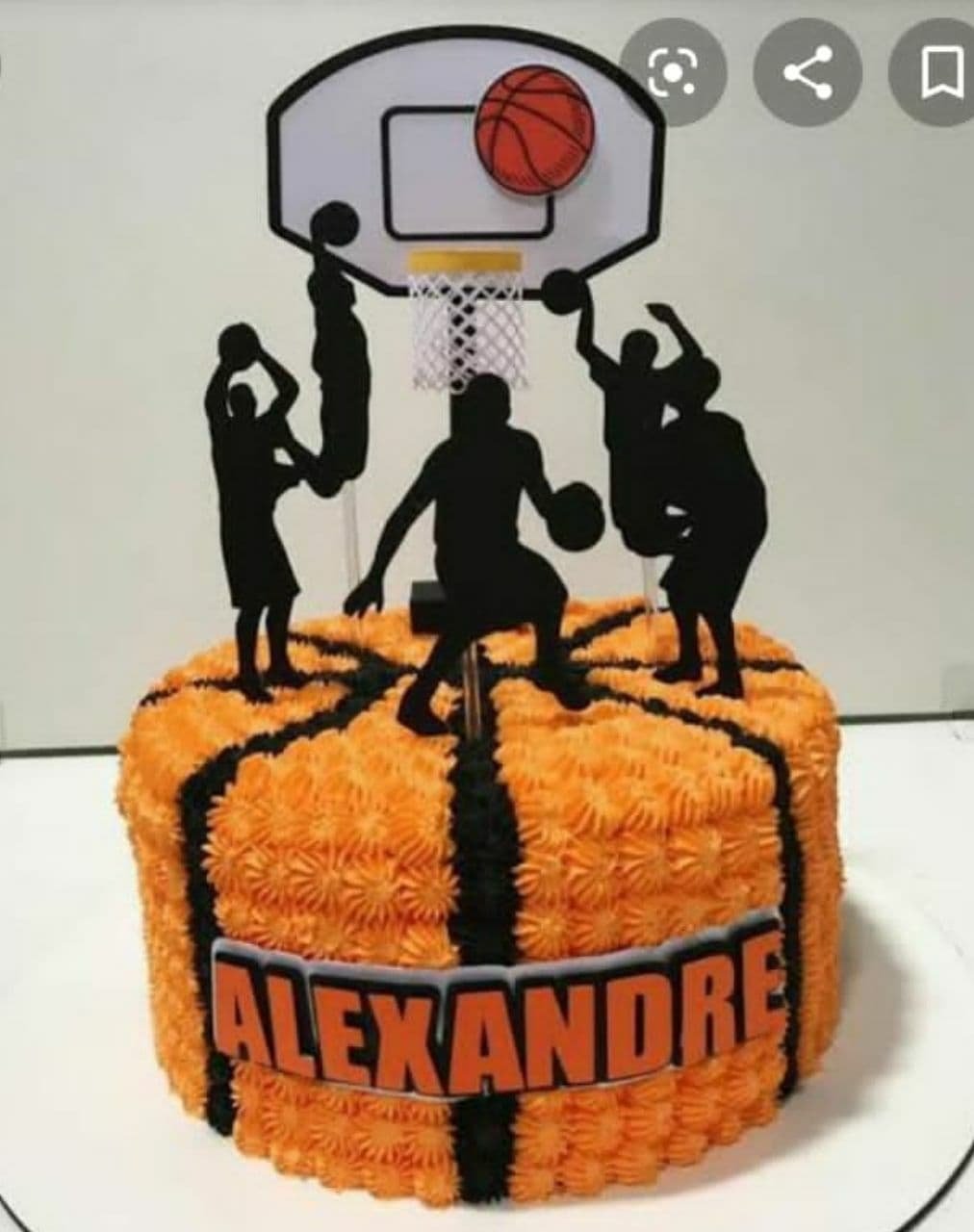 Topo Basquete 03 Arquivo Topo de Bolo Basquete com Turma - Imagem 1