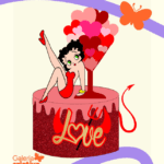 Arquivo Topo de Bolo  Betty Boop em Camadas