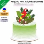 Arquivo Topo de Bolo Arara na Selva