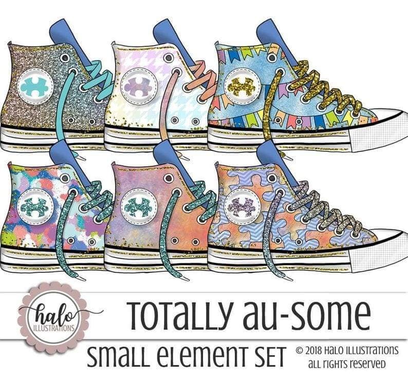 Totally Au-Some Small Element Set-Halo Kit Digital Sapatos - Imagem 1