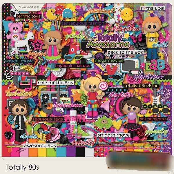 Totally80s Kit Digital Anos 80 - Imagem 1