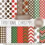 Kit Digital Papeis Natal Tradicional