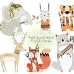 Kit Digital Animais Tribal