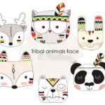 Kit Digital Animais Rosto Tribal