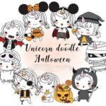 Kit Digital Unicornio Desenho Hallowen