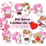 Kit Digital Unicornio Pink Namorados
