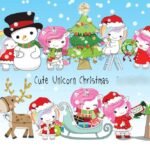 Kit Digital Unicornio Natal