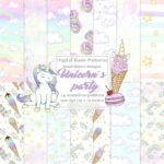 Kit Digital Papel para Festa de Unicornio