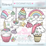 Kit Digital Doces Unicornio