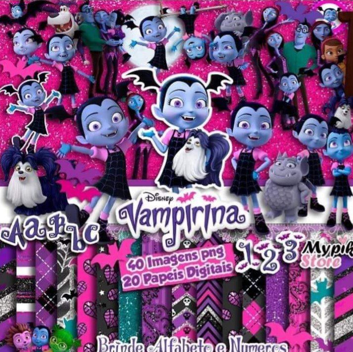 Vampirina Kit Digital Papeis Vampirina - Imagem 1