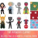 Kit Digital Papeis Vingadores