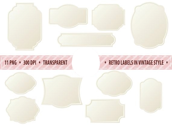 Vintage-labels-in-retro-style Kit Digital Etiquetas Estilo Retrô - Imagem 1