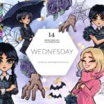 Kit Digital Wandinha Familia Addams