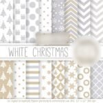 Kit Digital Papeis Natal Branco