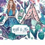 Kit Digital Menina Natureza