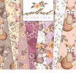 Kit Digital Papeis Floresta Clipart