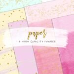 Kit Digital Papeis Aquarela Amarelo