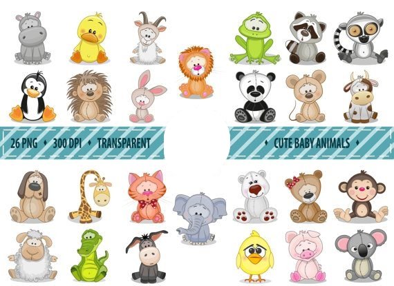 baby animals Kit Digital Animais Baby - Imagem 1