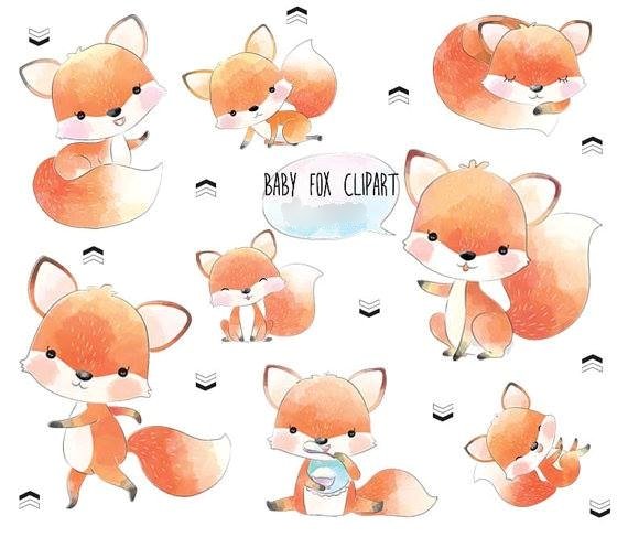 babyfox Arquivo Kit Digital Raposinhas Bebês - Imagem 1