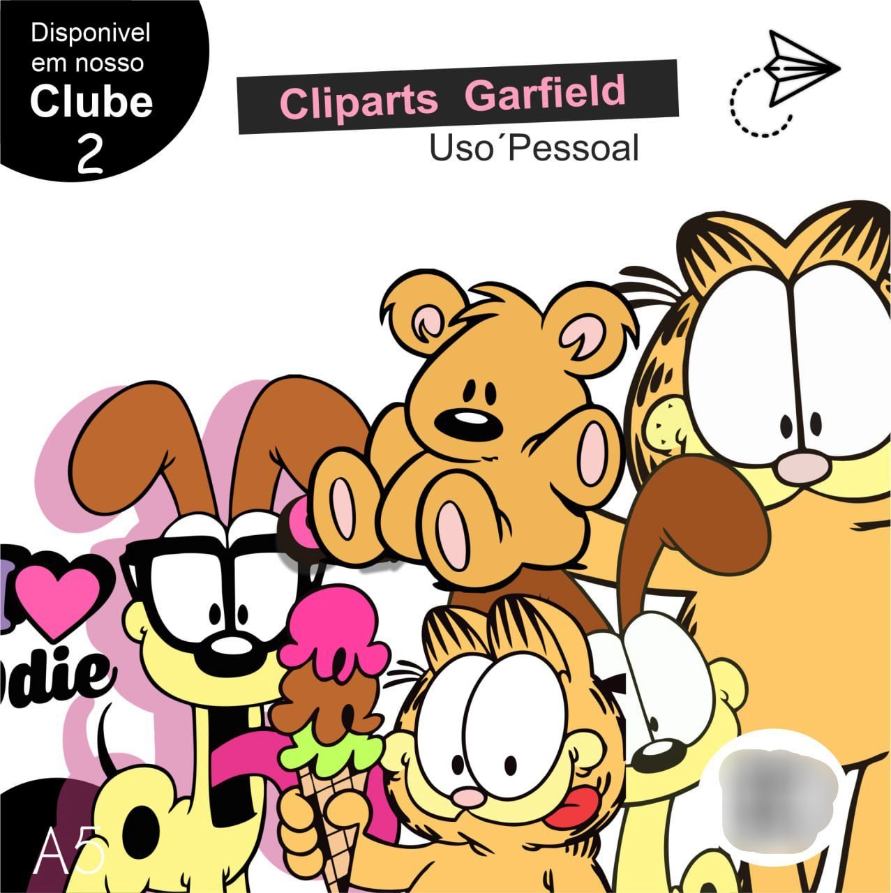 cliparts Garfield Kit Digital Garfield - Imagem 1