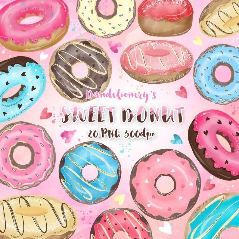 donut_clipart Kit Digital Donuts - Imagem 1