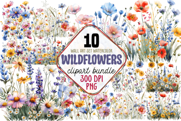 floral Kit Digital Flores Silvestres - Imagem 1
