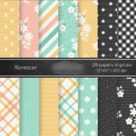 Kit Digital Papeis Florecer