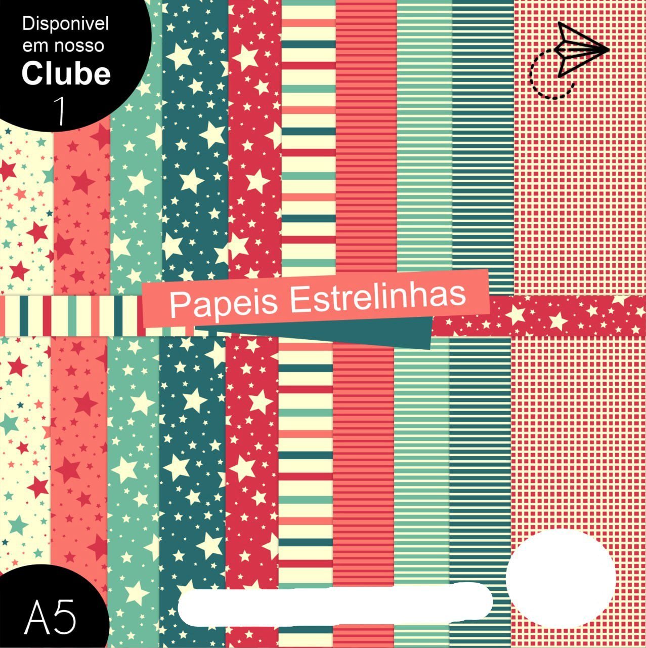 papeis estrelinhas Kit Digital Papeis Estrelinhas - Imagem 1
