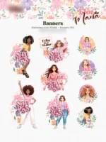 Kit Digital Dia da Mulher Coleção Flor de Maria - Imagem 2