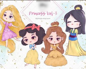 princess3 Kit Digital Princesas - Imagem 1