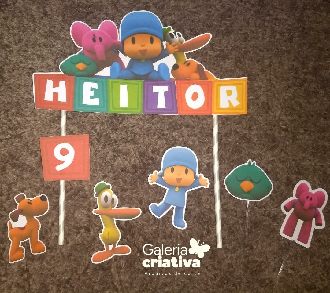 topo pocoyo by Beth Reis Arquivo Topo de Bolo topo pocoyo by Beth Reis - Imagem 1