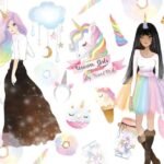 Kit Digital Unicornio Menina