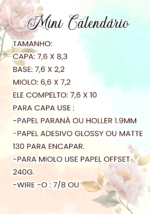 Arquivo Mini Calendário 2027 - Imagem 2
