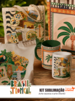 Arquivo Brasil Tropical - Kit Sublimação ( Caneca e Ecobags )