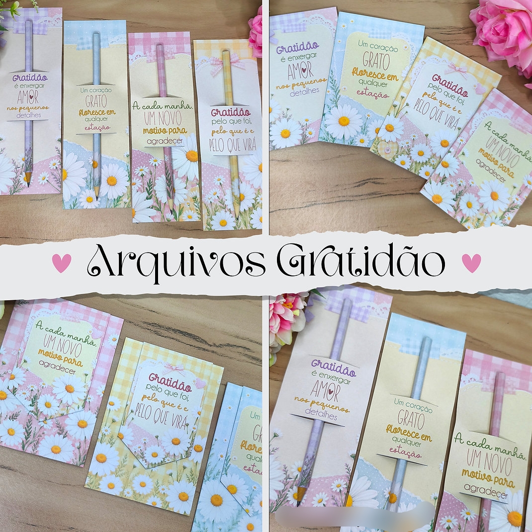 1-Mini Kit de Arquivos Gratidão Arquivo Mini Kit Gratidão - Imagem 1