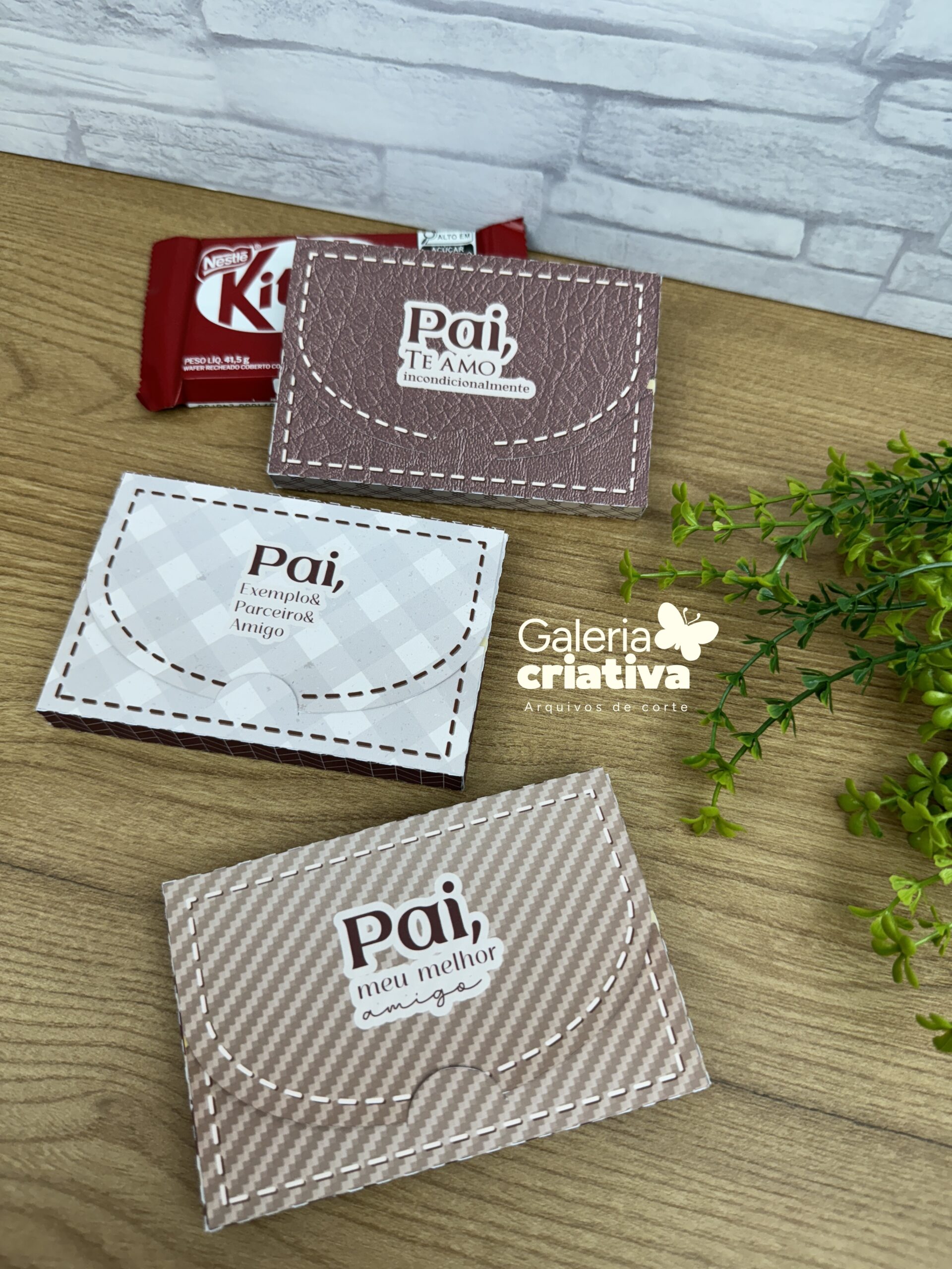 10 - Carteira kit kat Arquivo Dia dos Pais Elegante Carteira KitKat - Imagem 1