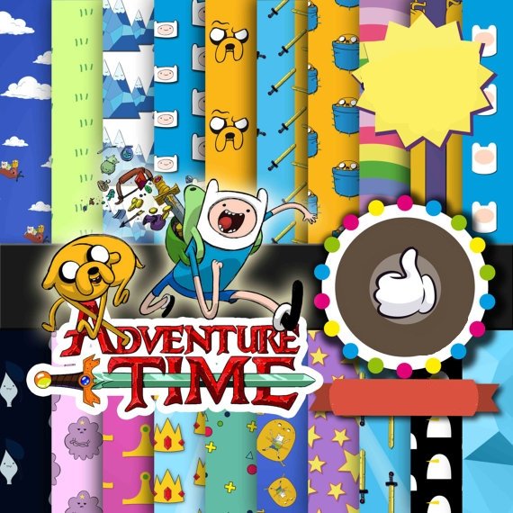 10902 Kit Digital Papeis Aventuras Time - Imagem 1