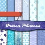 Kit Digital Papeis Princesa Frozem