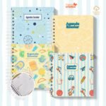 Arquivo Agenda Escolar 2026 – Azul com amarelo (Mini quadrada) – 1 e 2DPP