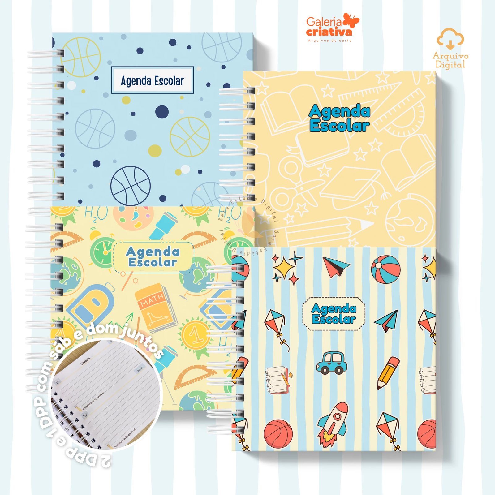 11-Agenda Escolar 2026 – Azul com amarelo (Mini quadrada) – 1 e 2DPP Arquivo Agenda Escolar 2026 – Azul com amarelo (Mini quadrada) – 1 e 2DPP - Imagem 1