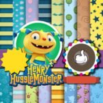 Kit Digital Papeis Henry Huggle Monster