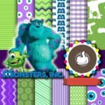 Kit Digital Papeis Monsters