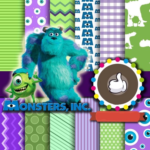 11031 Kit Digital Papeis Monsters - Imagem 1