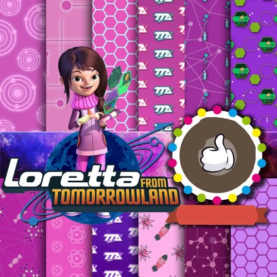 11037 Kit Digital Papeis Loreta From Tomorrowland - Imagem 1
