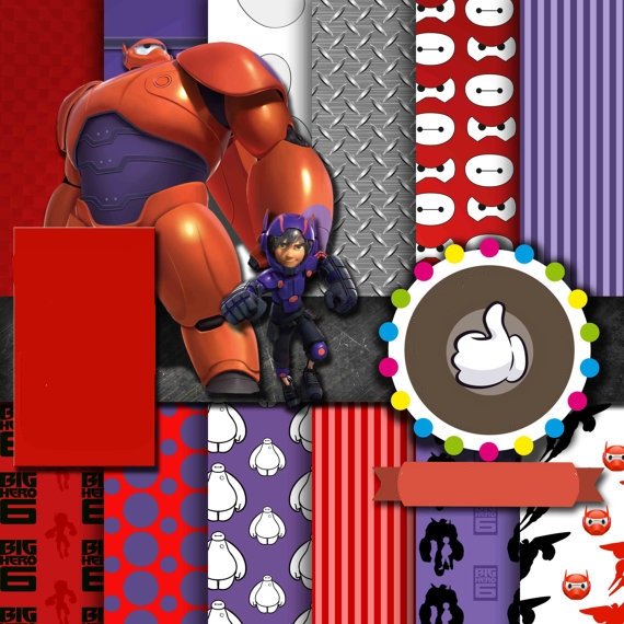 11043 Kit Digital Papeis Big Hero - Imagem 1