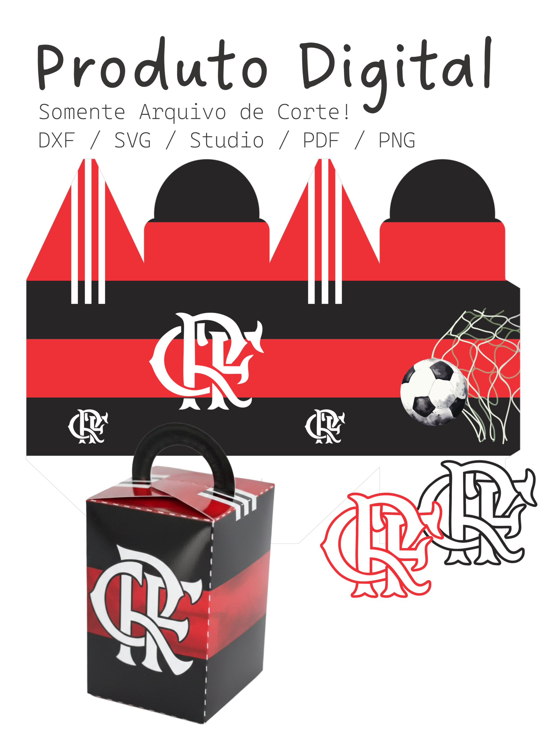 13-Caixa Cubo Alça Flamengo Arquivo Caixa Cubo Alça Flamengo - Imagem 1