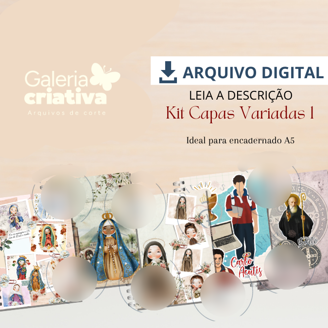 18-KIT CAPAS SANTINHOS Arquivo Kit Capas Santinhos - Imagem 1